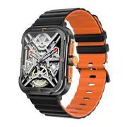 1.9 Inch Tft Square Screen Smart Watch Supports Blood Pressure Monitoring Black Orange Smart Watches