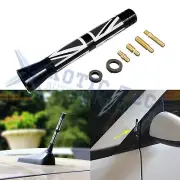 BLACK Union Jack Flag Style 3" Short Antenna Kit For Mini Coopers AM/FM Radio (for: Mini)