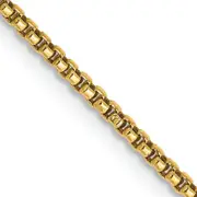 14K Yellow Gold 26 Inch 1.5mm Semi-Solid Round Box With Lobster Clasp Chain