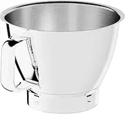 Kenwood KAB50.000SS Stainless Steel Bowl Accessory for Titanium Chef Baker and Titanium Chef Baker Patissier XL Food Processor Mixing Bowl with 5 Litre Capacity Dishwasher Safe Stainless Steel