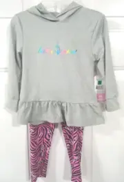 Baby Phat Toddler Heather Gray Hoodie Pull Over Set Size 4T