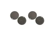 2x 2pc Progressive 14cm Mini Multi Mat Silicone Coaster Set Round Charcoal Grey