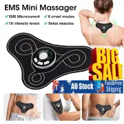 EMS Mini Electric Neck Back Massager Cervical Massage Patch Vertebra Pain Relief