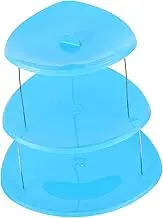 GLEAVI Cake Stand Tray Tray Dessert Displays Tower Stand Holder Shelf Risers Cake Display Organizer Desserts Holder Blue Plastic