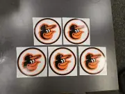 Baltimore Orioles 4" Circle Sticker Lot Of 5 | Vinyl Decal MLB