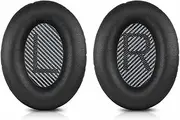 Replacement Earpads Cushion for Bose QuietComfort 35 (QC35) Headphones, MH MOIHSING Ear Cushions for QC15 QC25 QC35 QC2 Ae2 Ae2i Ae2w SoundTrue&SoundLink Around-Ear Series, More Softer Leather (Black+Black)