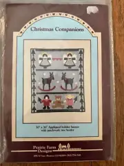 Christmas Companions 30" X 36" Applique Holiday Banner w/Tree Border Pattern