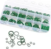 dawfall 270 PCS Car O-Ring Classification Set, 18 SPEC of Rubber Flexible Sealing Rings, Easy Storage with Storage Box, Universal Maintenance Tool for Car A/C Machinery Home Appliances (Green)