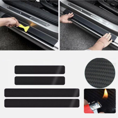 Car Door Sill Scuff Cover Plate Sticker Fiber Vinyl Protector Decal Accessories (for: Isuzu)