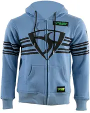 MUGENRACE Shield Zip Hoodie, blue, Size XL for Men