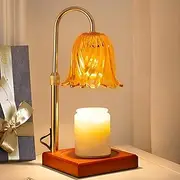 Fayrvine Decorative Candle Warmer Lamp, Height Adjustable, Timer and Dimmable Candle Lamp with 2 Bulbs, Flower Lamp Housewarming Gifts and Home Decor Gifts for Women