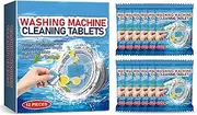 Washing Machine Cleaner - Washer Tub Cleaner | Eco-friendly Washer Machine Cleaner Tablets for Removing Odor, Laundry Machine Cleaner, 12 Tablets