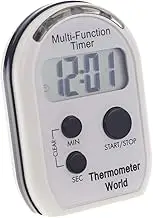 Thermometer world Multi Function Timer with Vibrating Audible and Flashing Alarms - Ideal for The Visually & Hearing Impaired