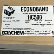 Econoband HC500 Polypropylene Pallet Strapping Black 1/2" 7200 ft. 16" x 6" Core