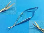 PREMIUM GRADE PACIVATED MCPHERSON VANNAS CAPSULOTOMY SCISSORS CURVED FORWARD 3"