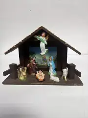 vintage manger nativity Scene