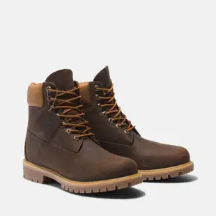 【Timberland】Timberland 男款深棕色全粒面皮革6吋防水靴(A628D943)