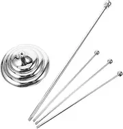 YARNOW 1 Set Metal Flag Holder Stand of Desk Flagpole with Base Easy to Install and Detach Lightweight and Portable for Office Desktop Display Conference and Events