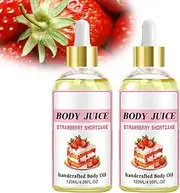 1/2/3PCS Body Juice Oil, Body Juice Oil Strawberry Shortcake, Hand Crafted Body Oil Natural Ingredient Body Oil, Nourishes Body Skin and Maintains Moisture /28