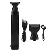2 in 1 Electric Back Shaver Facial Hair Trimmer Rechargeable Foldable Handle Back Hair Removal Men Body Trimmer