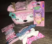 Claire’s Plush Reindeer Cosm Bag Hair Clip Kitty Keychain Backpack Clip Easter