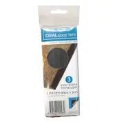 Ideal DIY Floors 80cm x 3cm Black Binding Tape For Carpet Runner Edge - 2 Pack