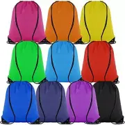 Colors Drawstring Backpack Bags Sack Pack Cinch Tote Sport 10 Multicolor
