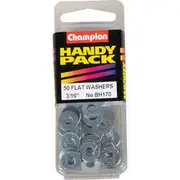 Champion Handy Pack Steel Flat Washers BH170, 3/16"