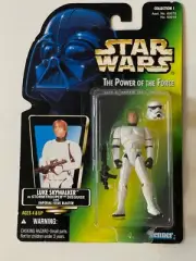 Star Wars Power of the Force LUKE SKYWALKER Stormtrooper Disguise NO HOLOGRAM