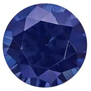 Gemstone Created Blue Sapphire 8mm Round