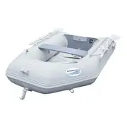 [TechBrands] Inflatable PVC Boat with Air Deck (Grey) - 2.3m