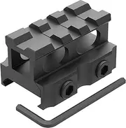 TPO 3 Slots 0.83" Height Picatinny Riser Mount, See-Thru Rail Riser Mount for Red Dots, Scopes, Optics, Flashlight (Medium - 0.83")