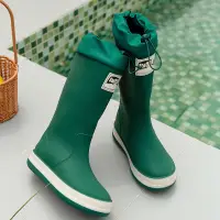 在飛比找蝦皮商城精選優惠-新款日系雨鞋女中筒防水防滑橡膠柔軟戶外厚底時尚百搭雨靴