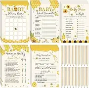 145 Pcs Bee Baby Shower Games Gender Neutral Set Includes 125 Pcs 5 Kinds Bee Party Games 20 Pcs Pencils for Honeycomb Bumble Bee Baby Shower Party Decorations Favors Gender Reveal Party Supplies