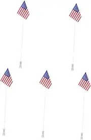 5 Sets Bicycle Flagpole Bike Flag Holder Bicycles Flag Poles Safety Flags Banner Cycling Bicycle Light Wheel Bicycle Flag Kit Porch Flags for outside Warning Flags Plastic SUPVOX