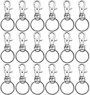 102 Swivel Lobster Clasp Clips Hook Alloy Key Ring Split Keychain Durable DIY- Versatile Alloy Hooks for Jewelry Making, Crafts, Bags, and More