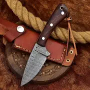 Devotion Edge Handmade Damascus Steel Skinner Knife With Pakka Wood Handle
