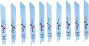SING F LTD 10Pcs S922BF 150mm Reciprocating Sabre Saw Blades Metal Cutting Blades for Bosch