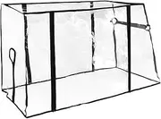 Nicear Waterproof Caravan Rain Cover, 110 x 74 x 51 cm, Transparent Trolley Cover Made of PVC with Zip, Foldable Motorhome Cover for Garden, Picnic or Festival