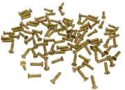 Bag of 100 1/4–20 x 1″ Slotted Flat Head Machine Screw Solid Brass