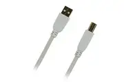 Pudney: USB A Plug To USB B Plug V2.0 1 Metre - White