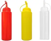 DACUAN 230ml ketchup extrusion bottle, ketchup with lid, barbecue, salad sauce extrusion bottle 3