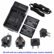 2X Battery + Charger for Leica V-LUX20 V-LUX 30 V-LUX30 18702 BP-DC7E BP-DC7-U