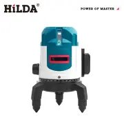 HIKDA 5 Lines Level with Green Laser High Accuracy Visible in Strong Outdoor Light Shock and Light Resistant Long 13 Hou
