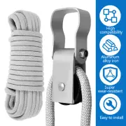 Extension Ladder Pulley Kit 40Ft Telescopic Ladder Rope and Pulley Kit xiJeY