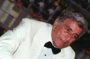 American Pop Jazz musician Tony Bennett as he attends a CD release- Old Photo 15