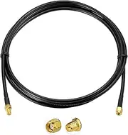 Bingfu RP-SMA Female to RP-SMA Male Low Loss KSR195 Coaxial Extension Cable 2m/6.6ft for WiFi Antenna Hotspot Wireless LAN Router 3G 4G LTE Antenna IP Security Camera