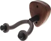 Vaguelly Sturdy Guitar Wall Mount Hook Black Walnut Guitar Hanger for Acoustic Electric Angled Suspension Home Decor Stand