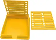 Sticky Note Organizer, Note Template, Dispenser, Versatile Sticky Stencil, Teacher's, School Supplies Double Insert Self-Adhesive Note Pad Storage Box for Desk, 9 * 9.5cm, Yellow