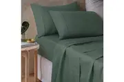 Sea Green 100% Hemp Sheet Set by Vintage Design Homewares